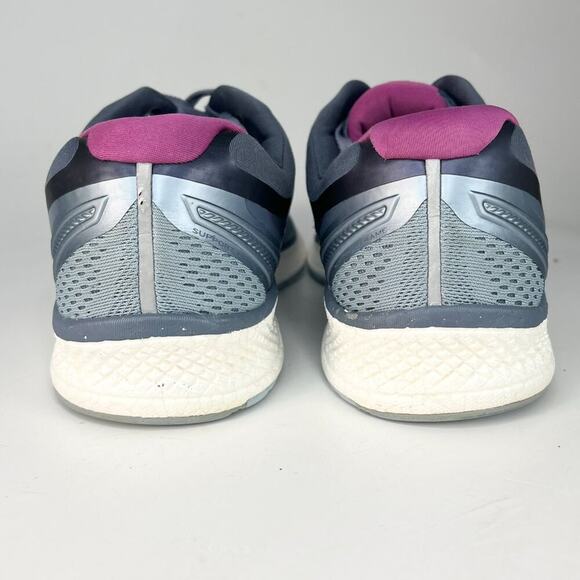 Saucony Triumph ISO 4 Running Sneakers Shoes Fog Grey Silver Purple Women 10 - Picture 4 of 13